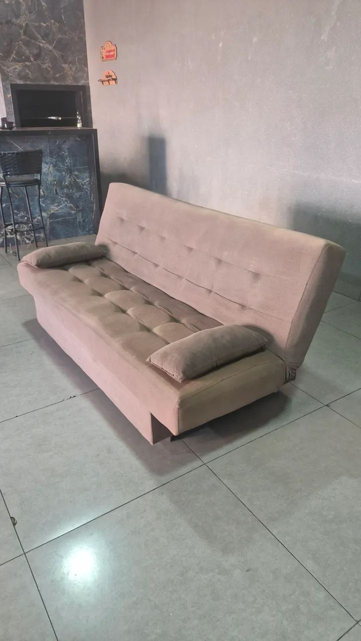 Sofá Cama em Suede - Foto 2