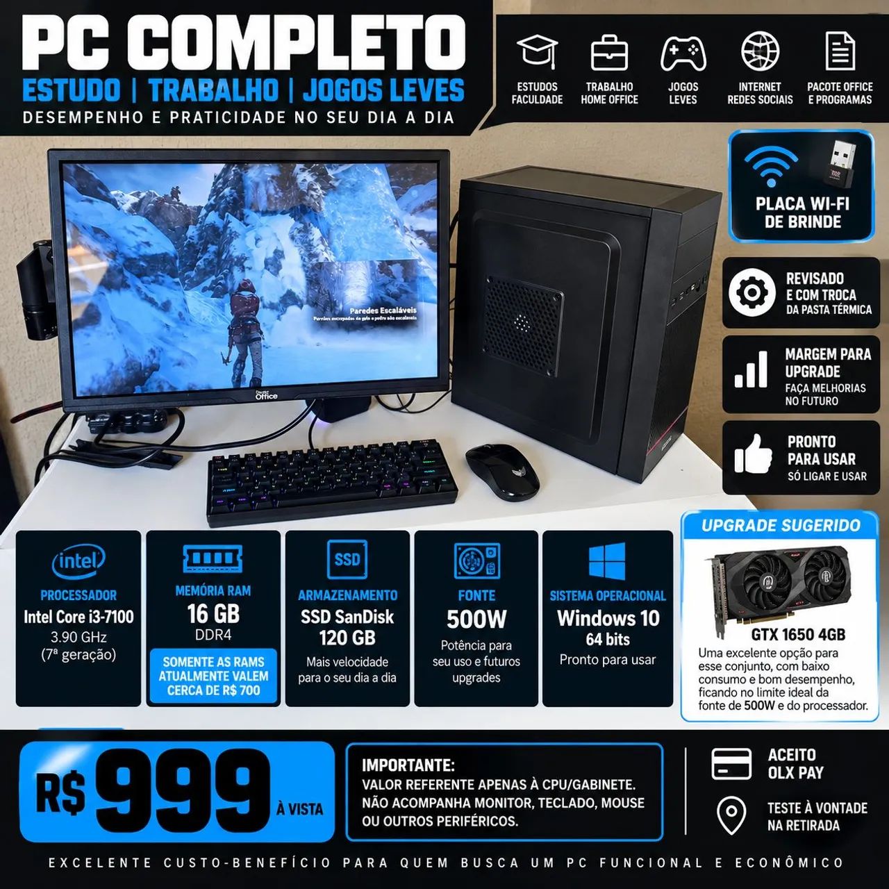 PC GAMER - ESTUDO / computador de escritório 