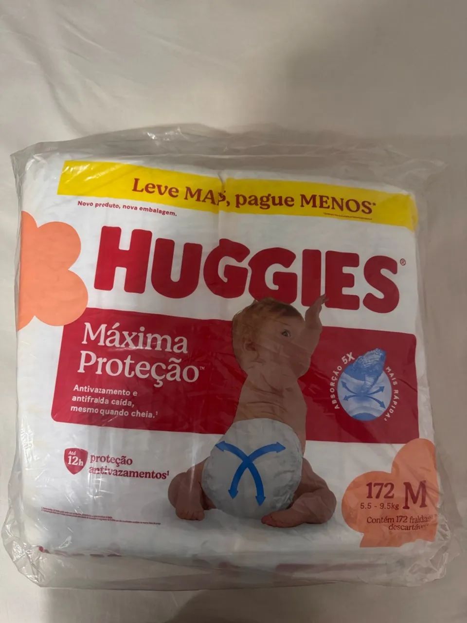 FRALDA HUGGIES MÁX PROTEÇÃO - M