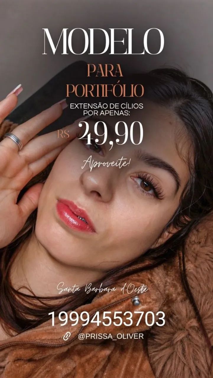 Modelo para Alongamento de cílios  - Foto 3