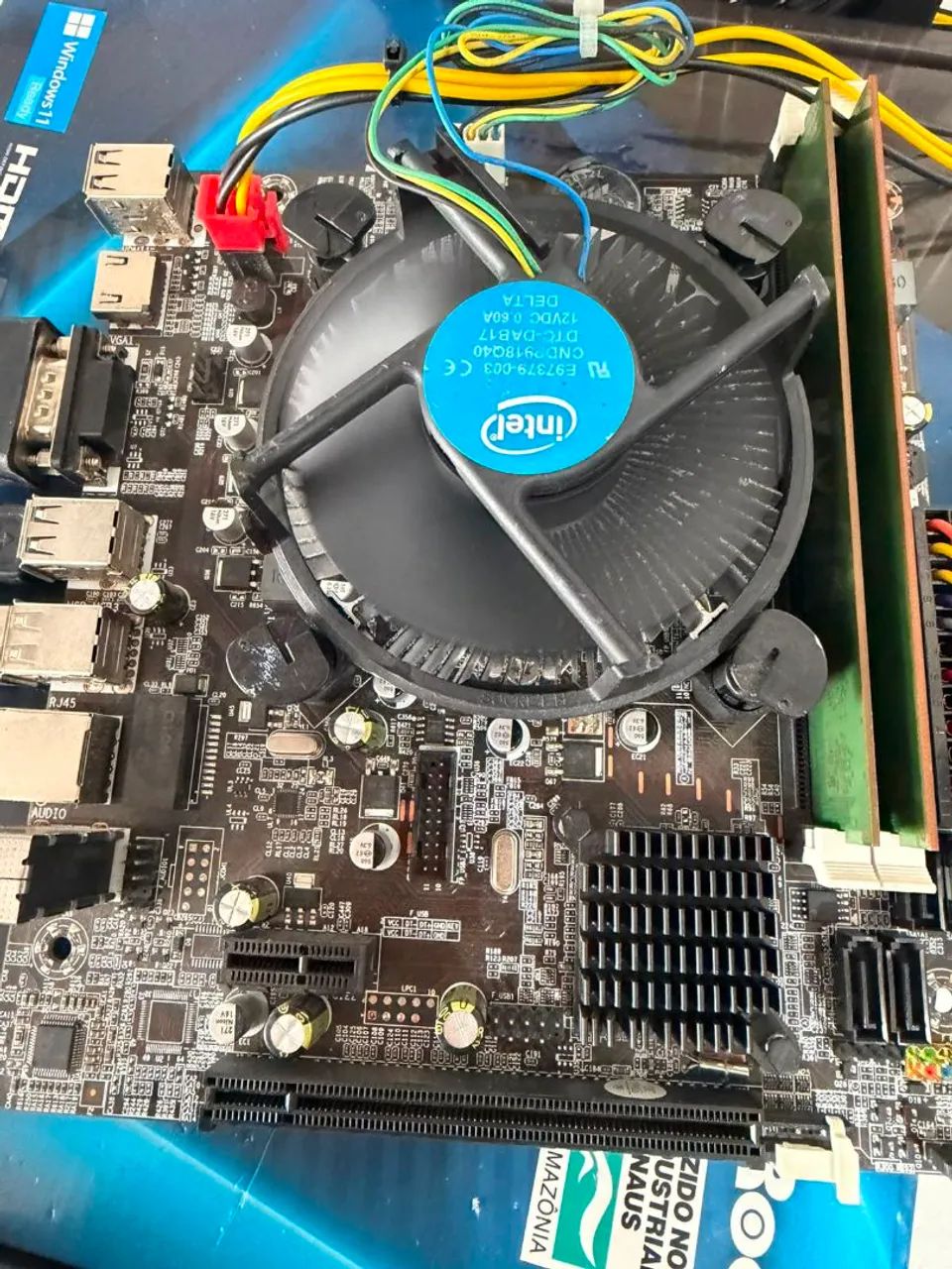 Placa Mãe COMPLETA c/ Gabinete Gamer Seminovo  - Foto 3