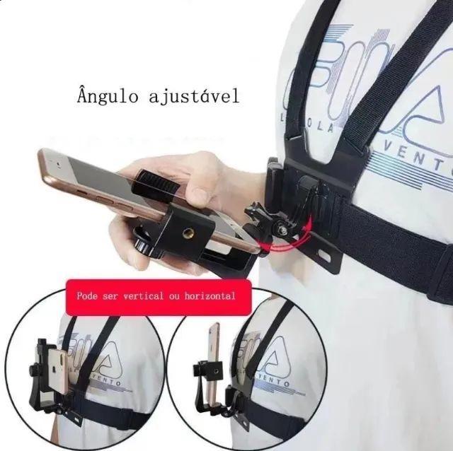 Suporte de Celular Câmera GoPro Suporte de Peito - Foto 4