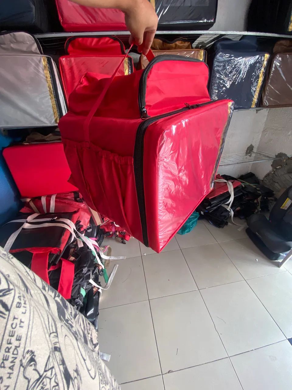 Bag Vermelha 45L para motoqueiro