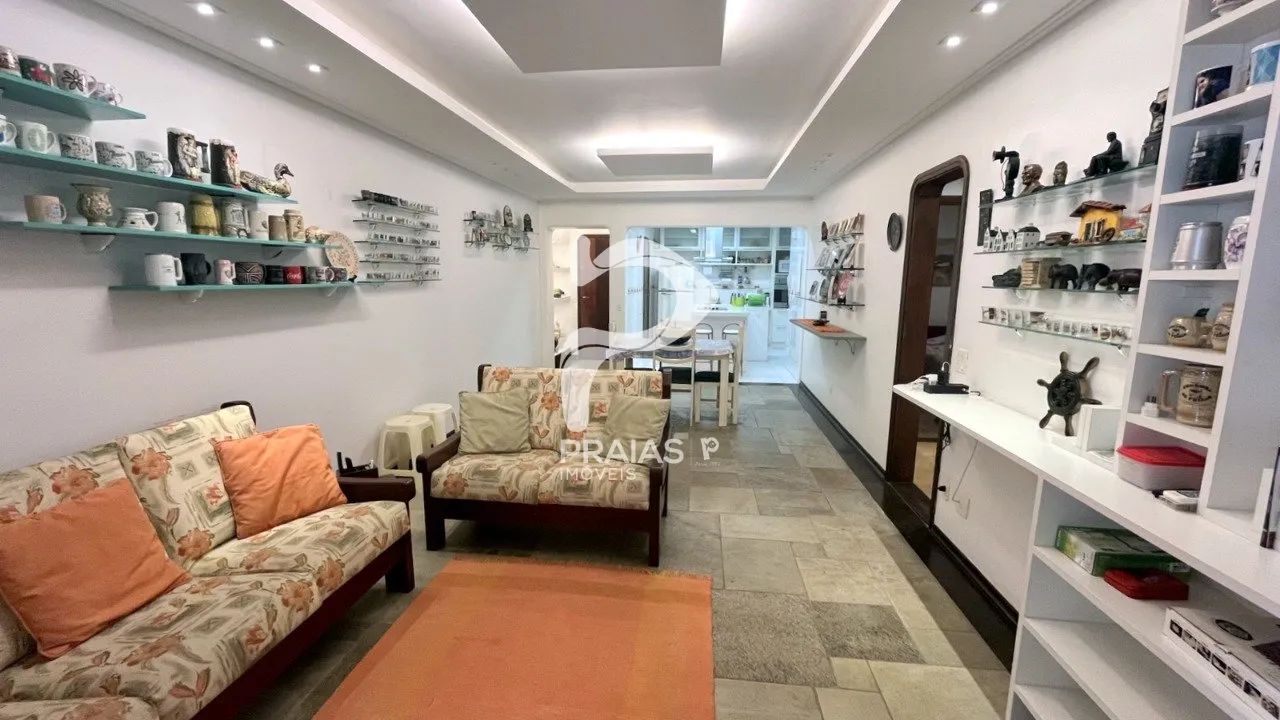 Apartamento com varanda, 3 dormitórios, Enseada, Guarujá