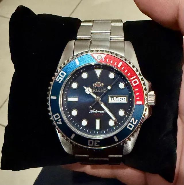 Orient Submariner Pepsi Automático Azul F49SS026NH - Foto 4