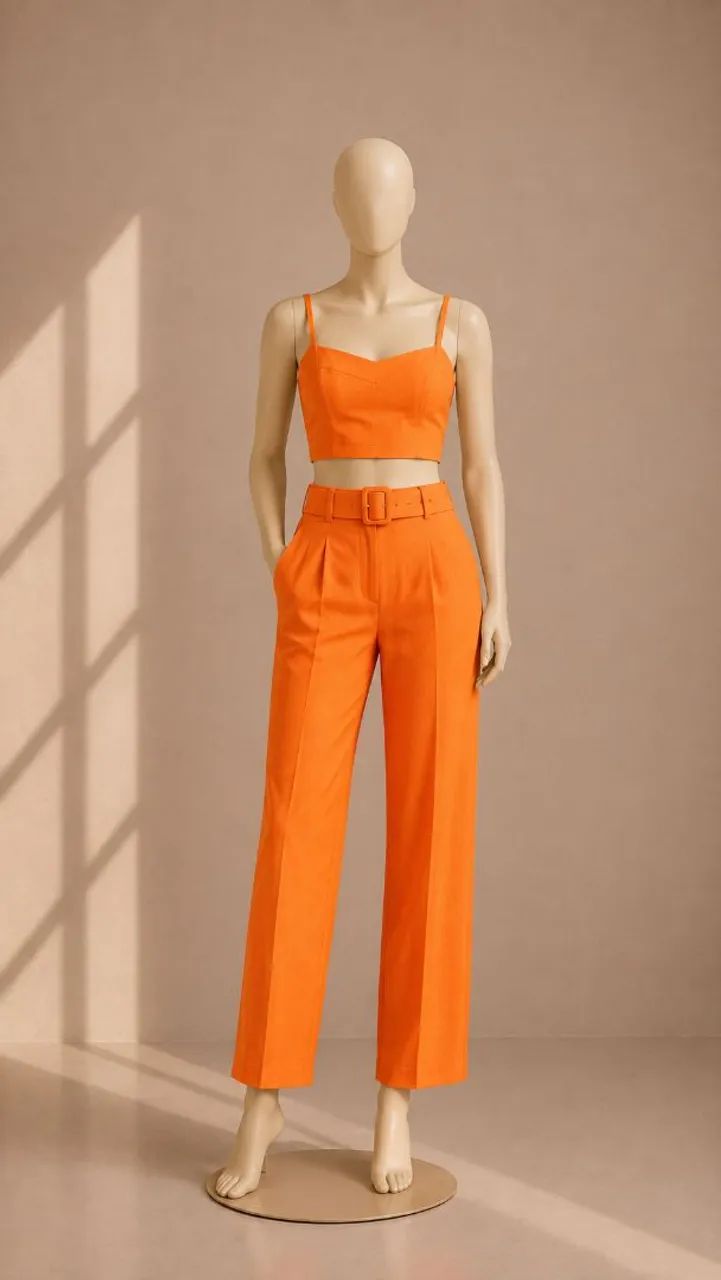 Conjunto Alfaiataria (calça e cropped) - G - última peça 