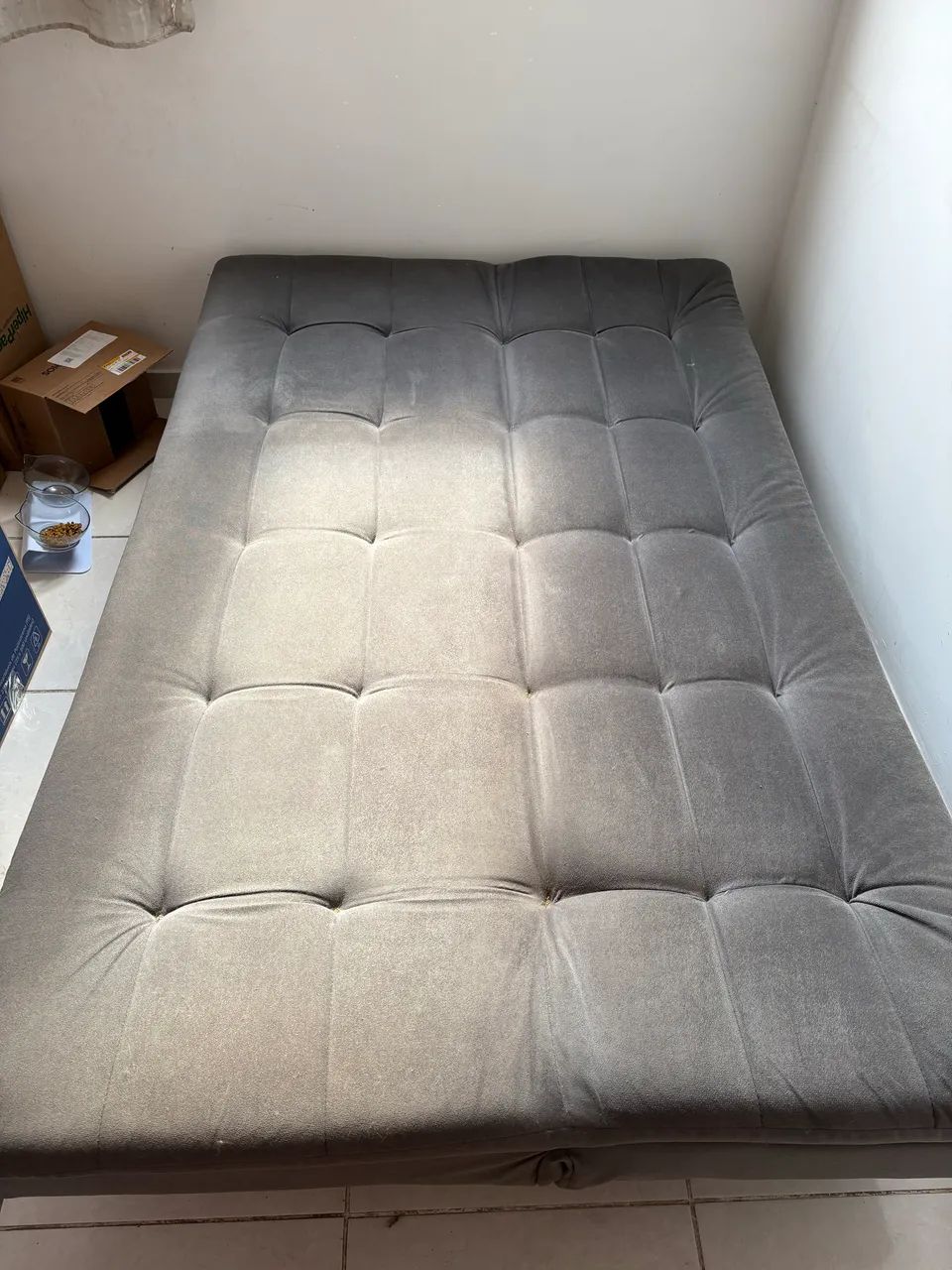 Sofá-Cama Reclinável Cinza - Muito Conservado - Foto 3