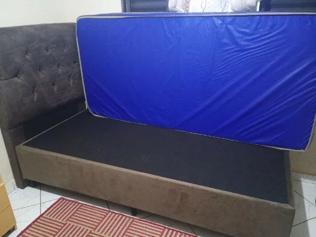 Cama Box Solteiro, Colchão e Cabeceira - Foto 3