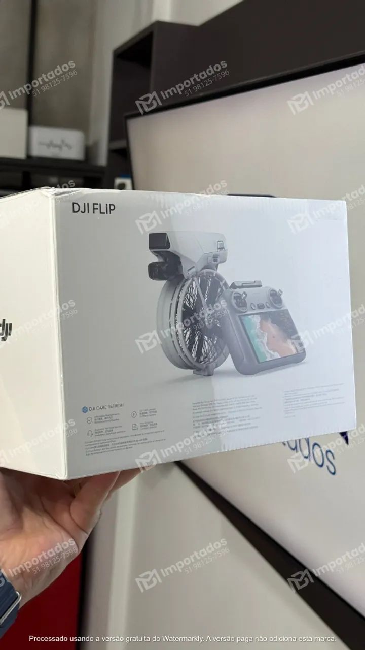 Drone DJI Flip Fly More com controle com tela 3 baterias | Loja Física | Garantia