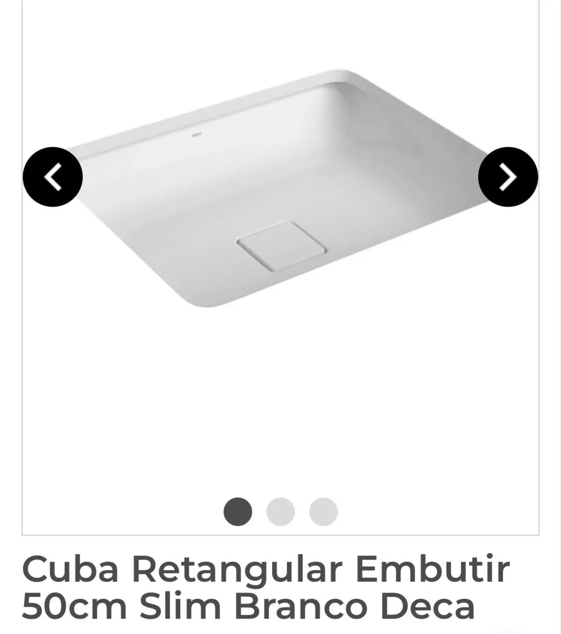 Cuba DECA retangular 50cm X 40cm Slim65204299524867120