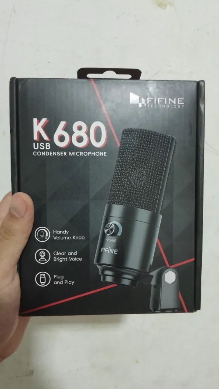 Microfone FIFINE K680 USB - Excelente Qualidade de Áudio<br>