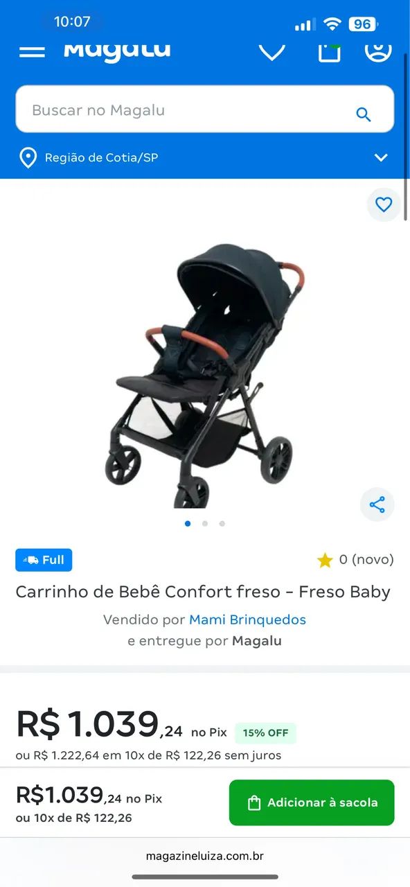 Carrinho de bebê novo na caixa  - Foto 2