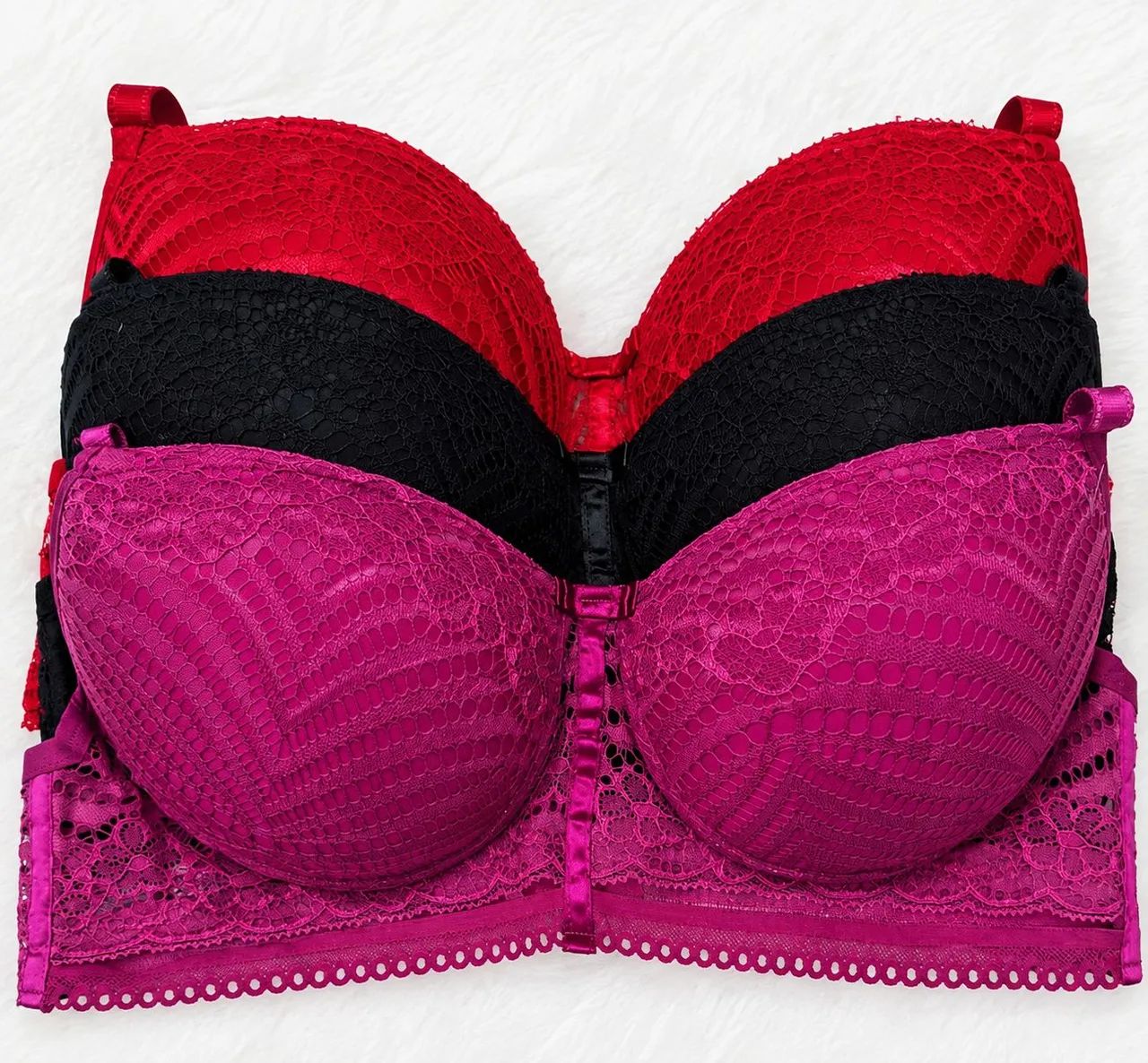 Sutiã Plus Size de Bojo Reforçado Renda Premium