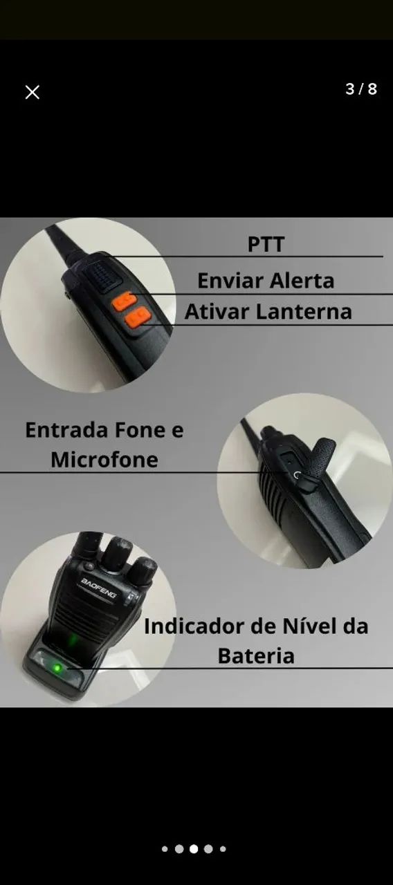 Rádio de comunicação duas unidades baofeng 777s - Foto 3
