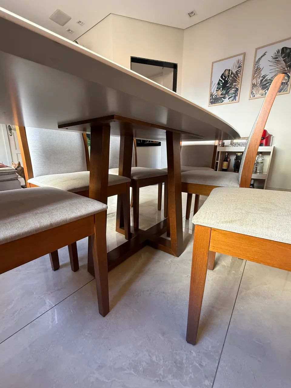 Mesa de Jantar 6 lugares de vidro laqueado - Foto 5