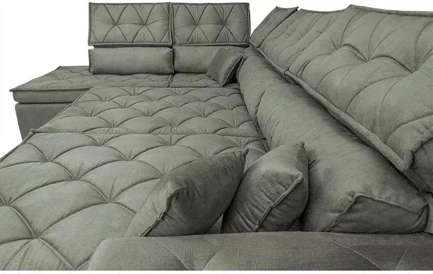 Sofá de Canto Retrátil e Reclinável com Molas Cama inBox Platinum Esquerdo ou direito - Foto 3