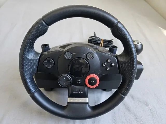 Volante Logitech Driving Force Gt Com Pedais Ps3 E Pc - Foto 2