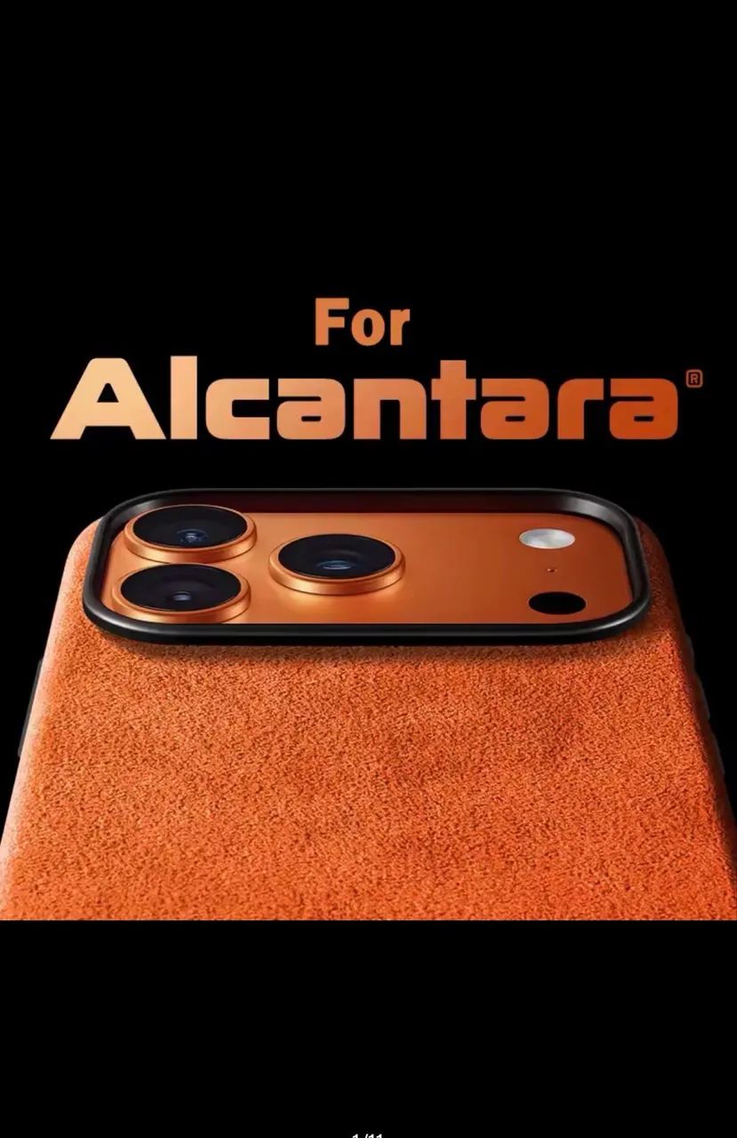 Capa iPhone 17 pro Max alcantara com mag safe