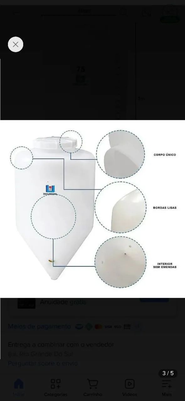 Fermentador cônico 75L - Foto 2