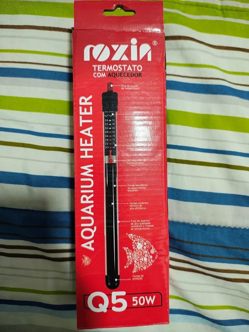 Termostato aquario com aquecedor liga desliga automatico Roxin Q5 50W - Foto 3