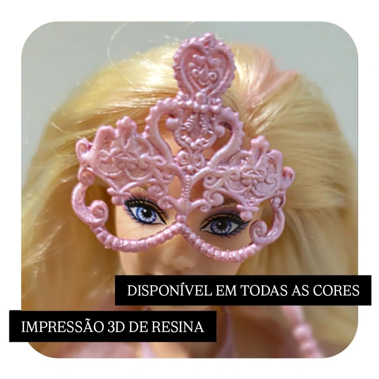 Máscara para as bonecas de Barbie as Três Mosqueteiras - impressão 3D<br><br>
