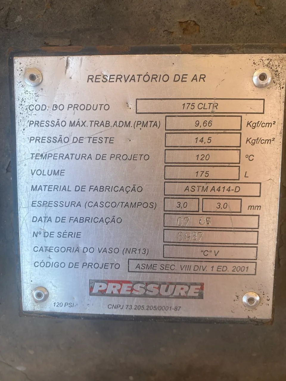 Compressor 175 litros 10 pés e 2 HP com mangueira - Foto 3