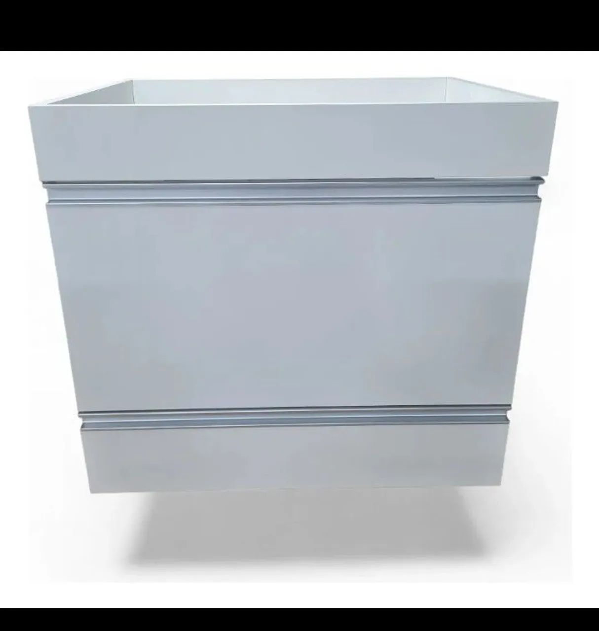 Gabinete de banheiro MDF branco 15 mm para pia de sobrepor  - Foto 2