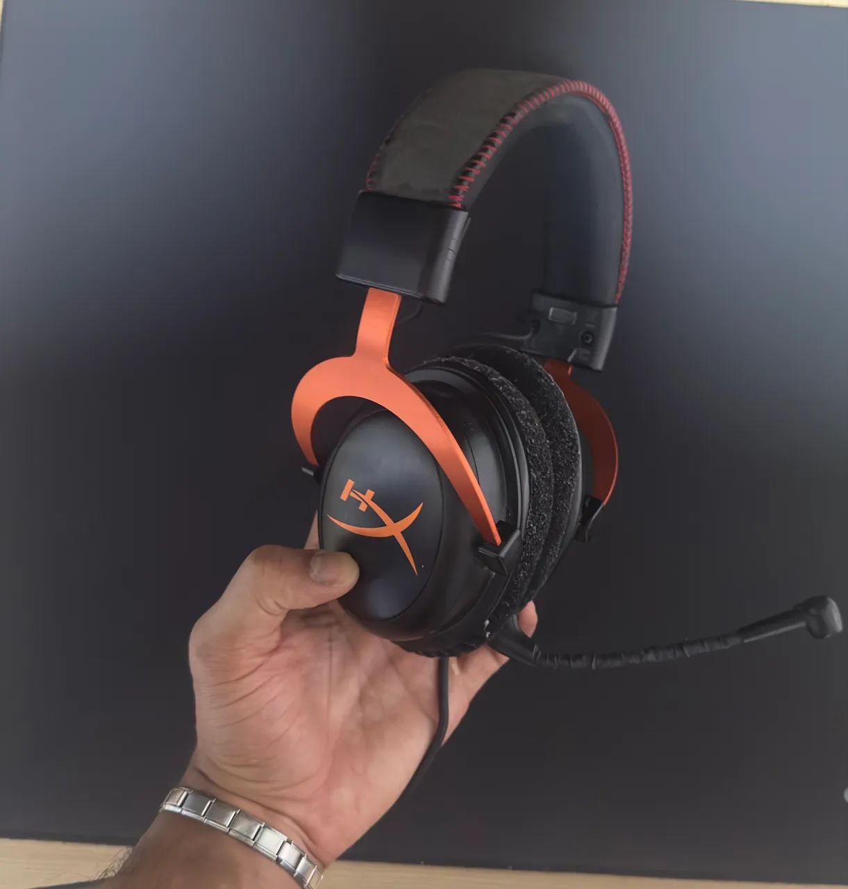Headset HyperX Cloud II 7.1 com fio - Preto e Vermelho  - Foto 2
