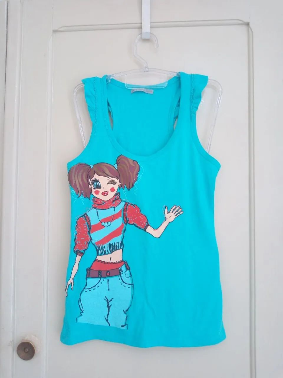 Camiseta regata Zara tam g - Foto 3