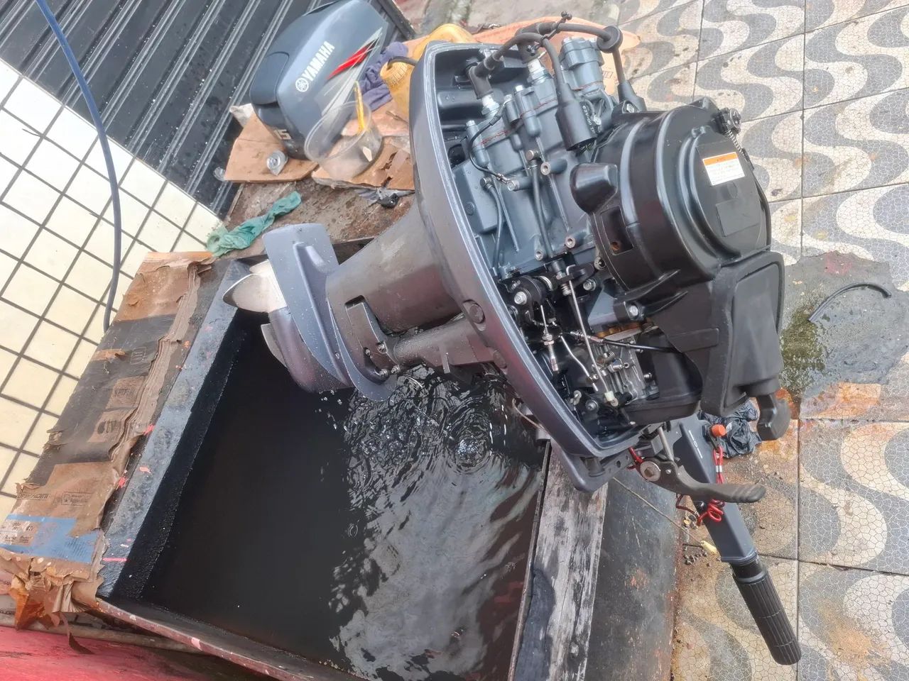 Motor de popa 15hp yamaha - Foto 6