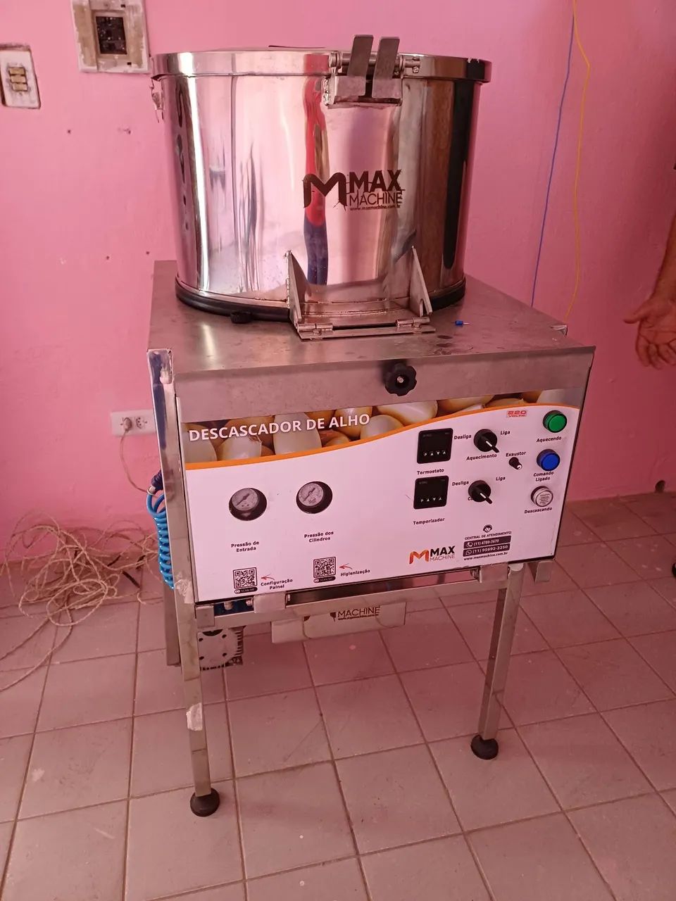 Máquina descascadora de Alho nova, nunca usada. 