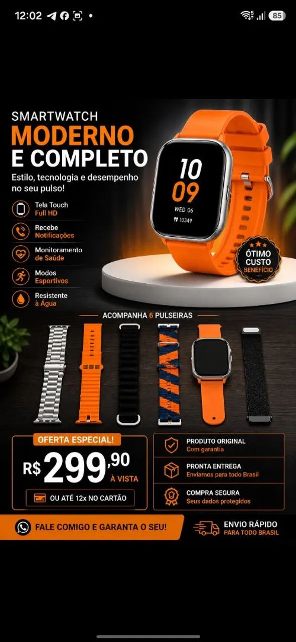 Relógio warch ultra 