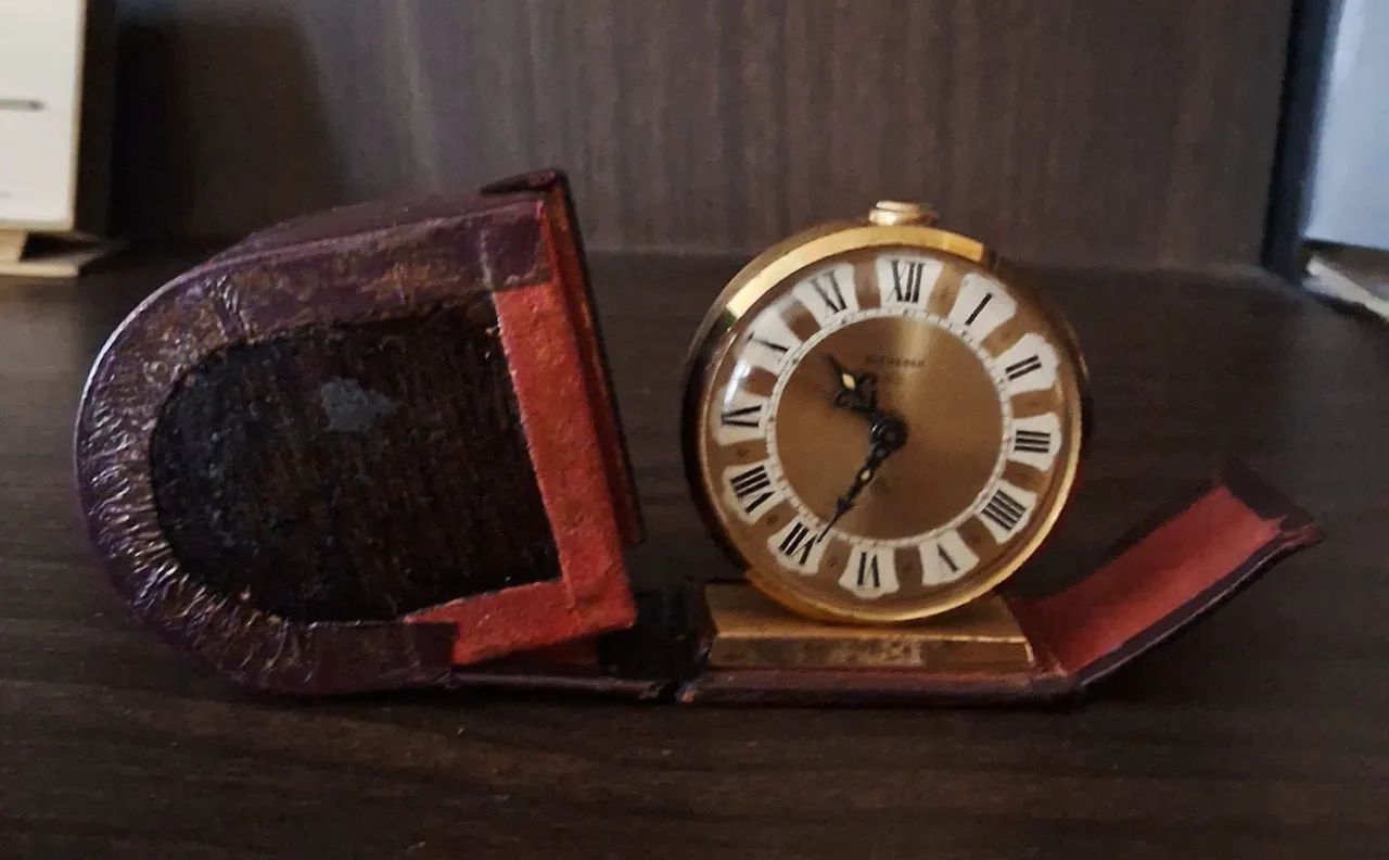 Relógio antigo suíço Bucherer bolso/ viagem 