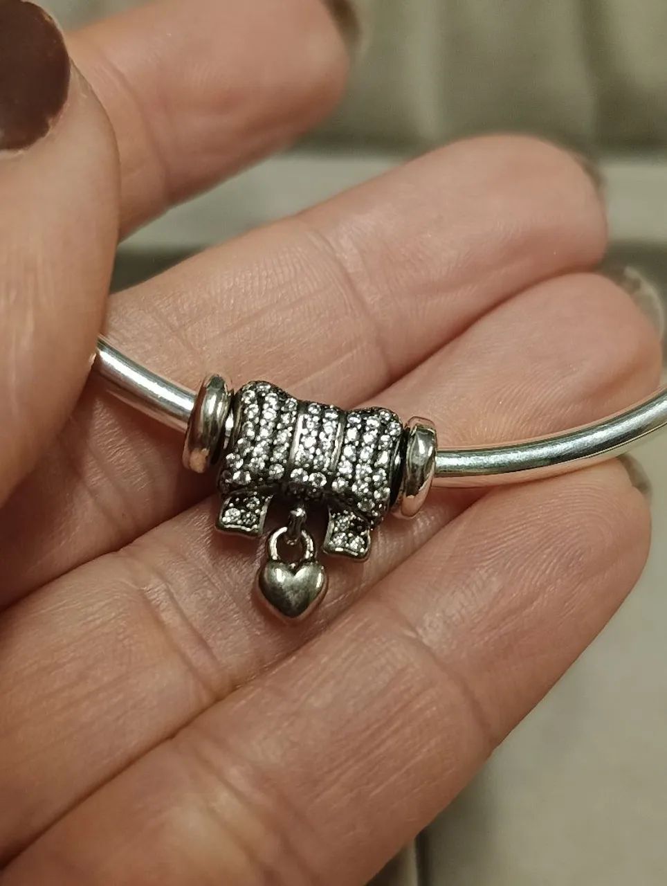 Bracelete com charm laço brilhante  - Foto 5