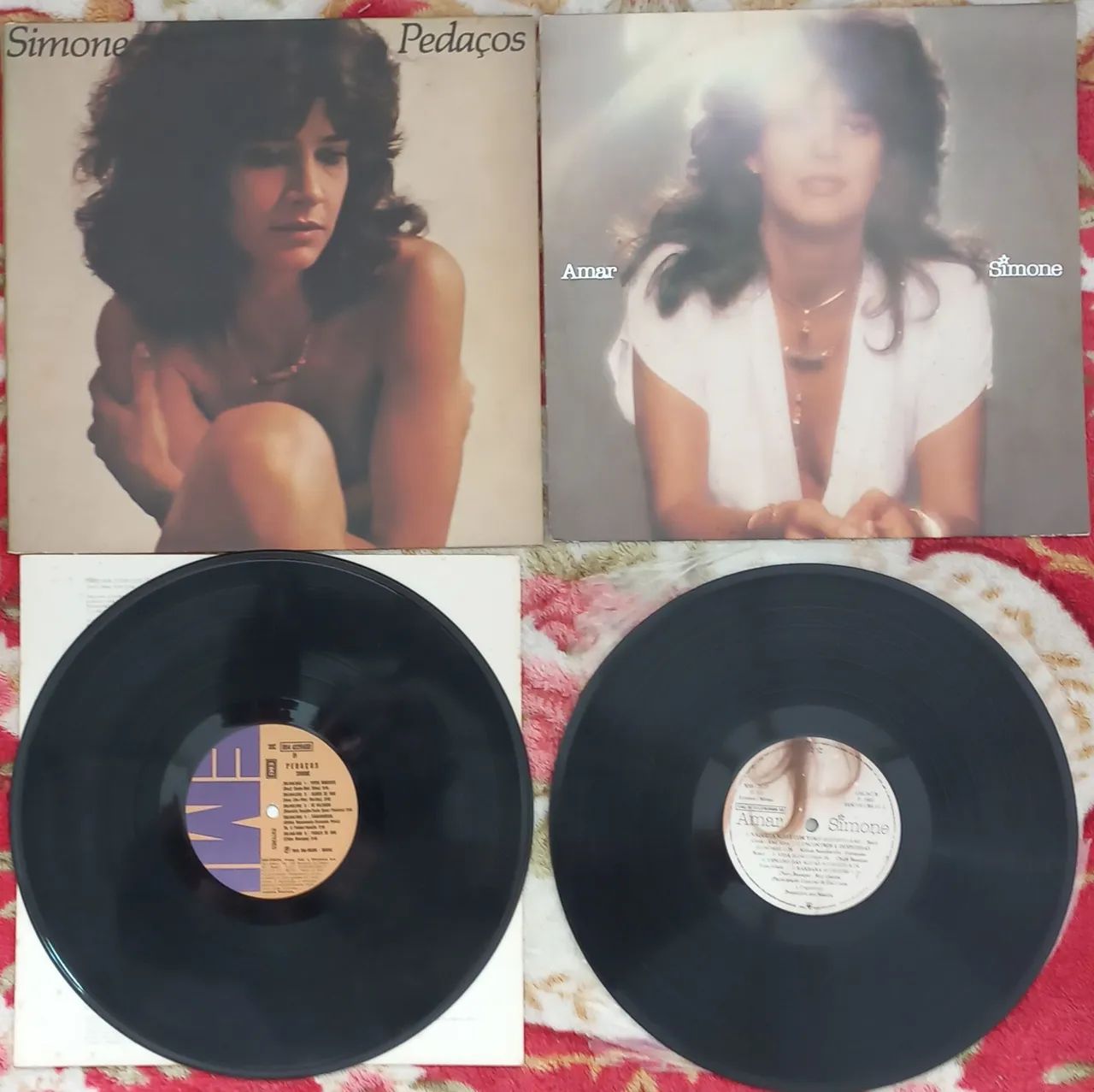 2 Discos Vinil Simone Pedaços Amar Ótimo Estado Frete Grátis - Foto 3