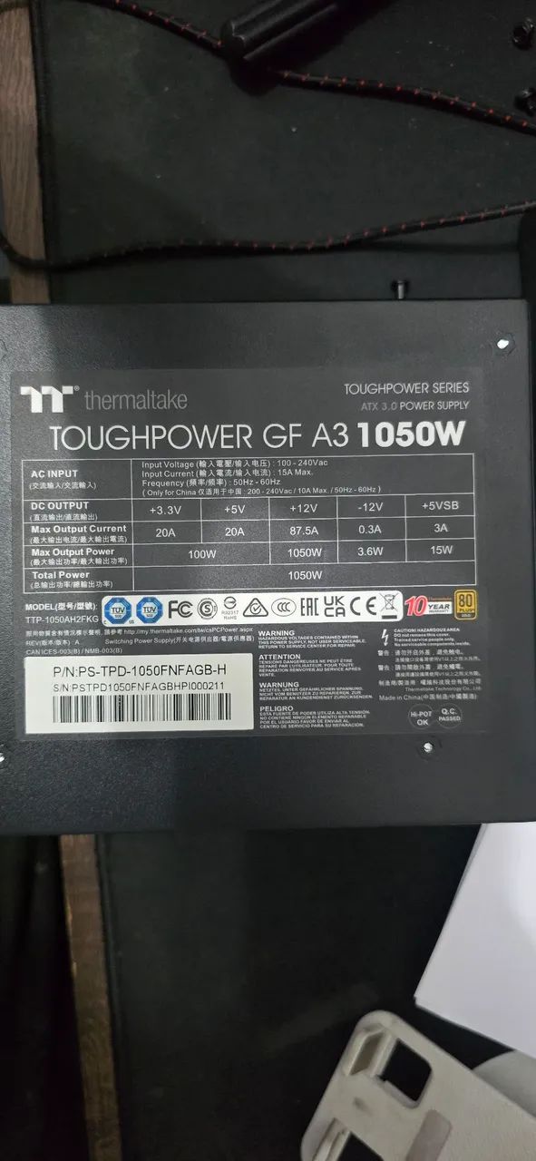 FONTE 1050W FULL MODULAR 