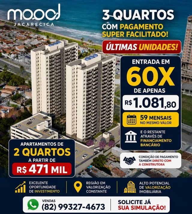 *2 e 3 QUARTOS - PRAIA DE JACARECICA - MOOD - ULTIMAS UNIDADES
