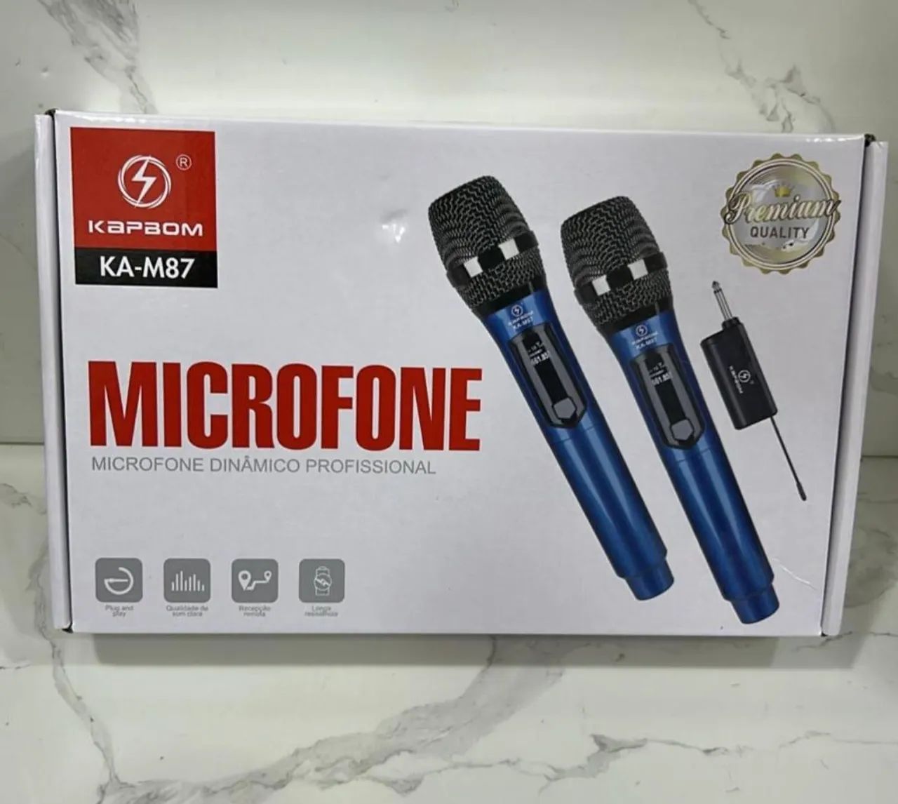 Microfone duplo sem fio