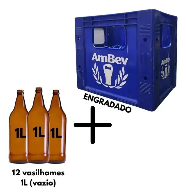 Caixa Plástica Ambev Retornável De Cerveja Litrão - Foto 3