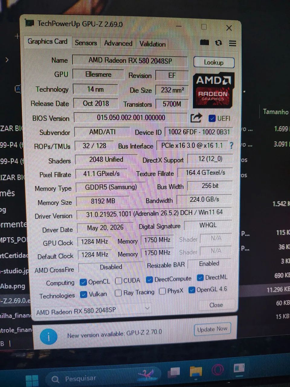 Placa de vídeo RX 580 - Foto 5