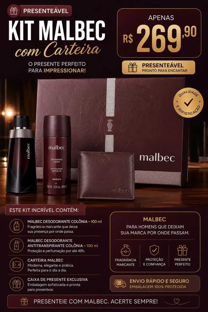 Kit Boticário Malbec  - Foto 4