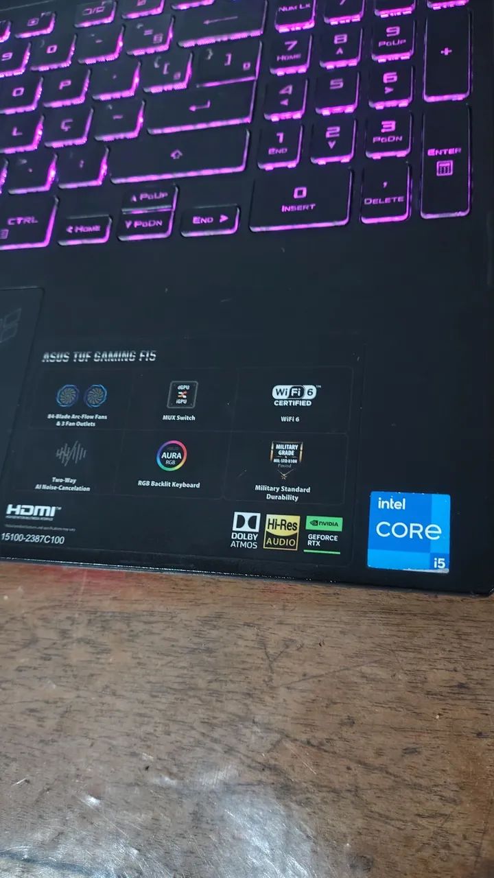 NOTE BOOK GAMER ASUS TUF F15 