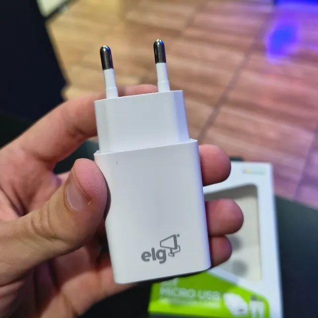 Carregador 5v micro usb para celular + cabo micro usb, cabo trançado reforçado original el - Foto 2