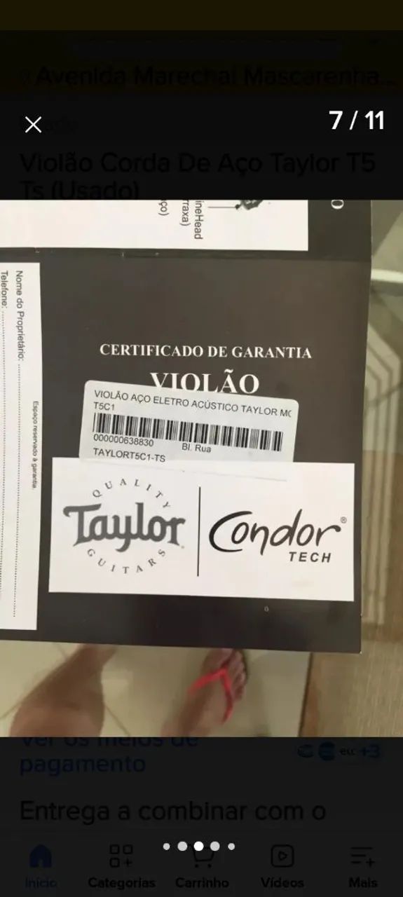 Violão Taylor t5s - Foto 5