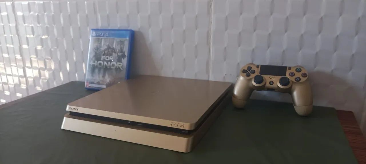 Playstation 4 Slim Dourado 1 Tera - Foto 4