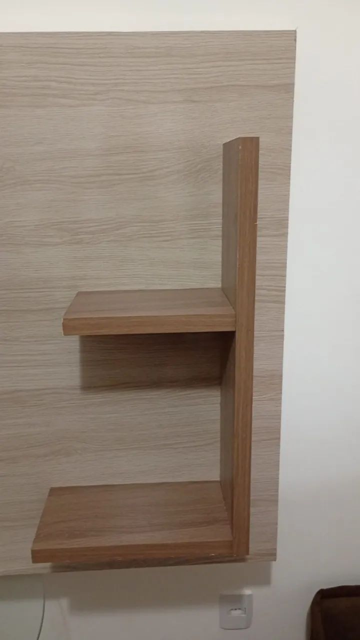 Painel para TV, lindo, em madeira, com prateleiras, para TV até 50 Polegadas - Foto 3