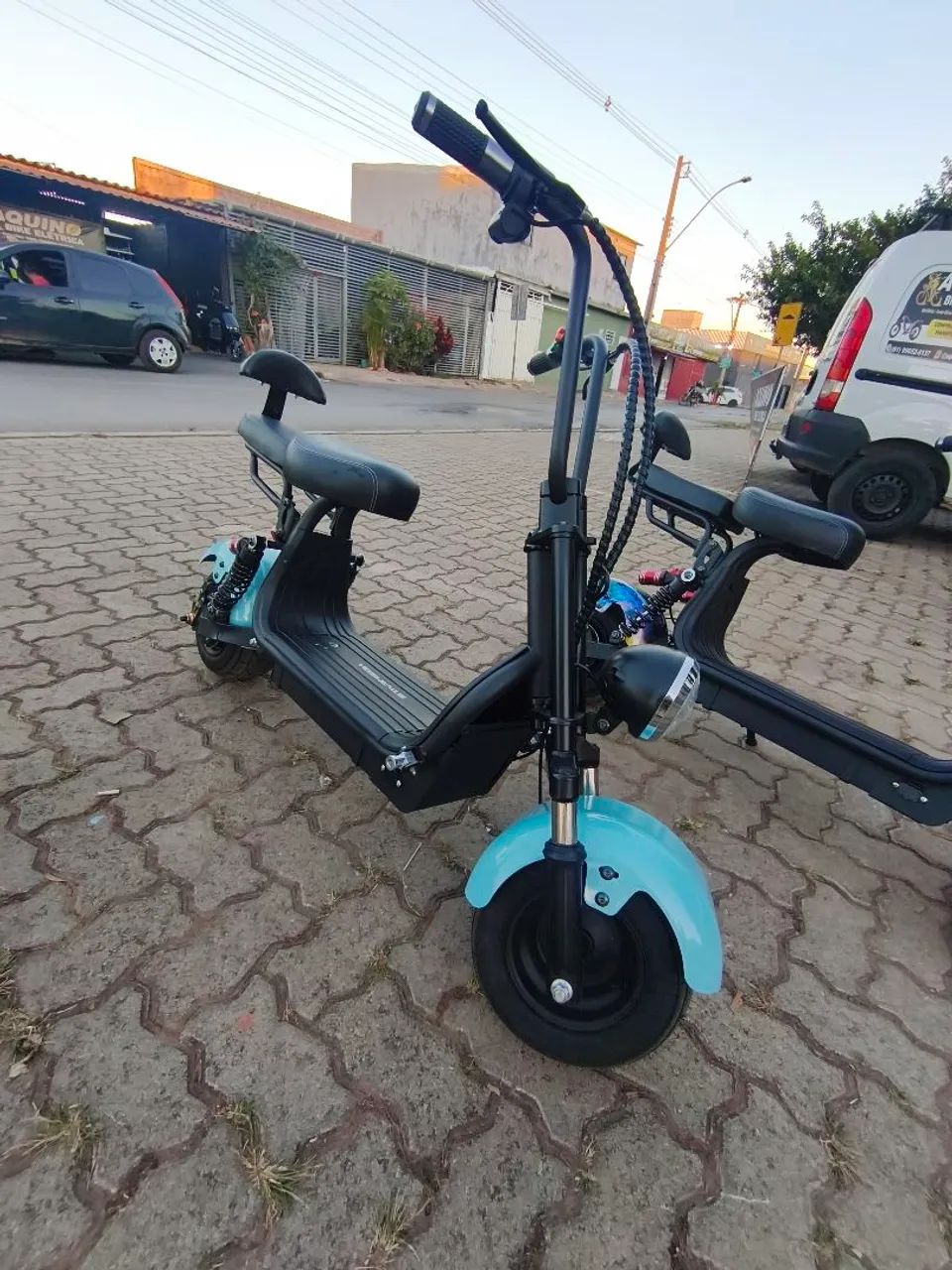 Scooter elétrica mini, com motor de 1000 watts e com bateria 48 volts de lítio  - Foto 3