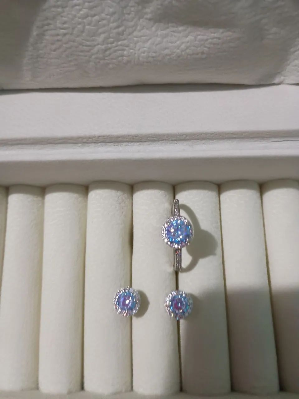 Conjunto Moissanite colorido Azul - Foto 2
