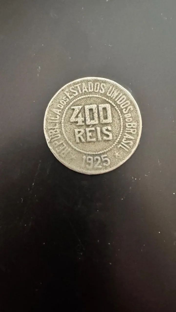MOEDA 400 RÉIS - BRASIL 1925