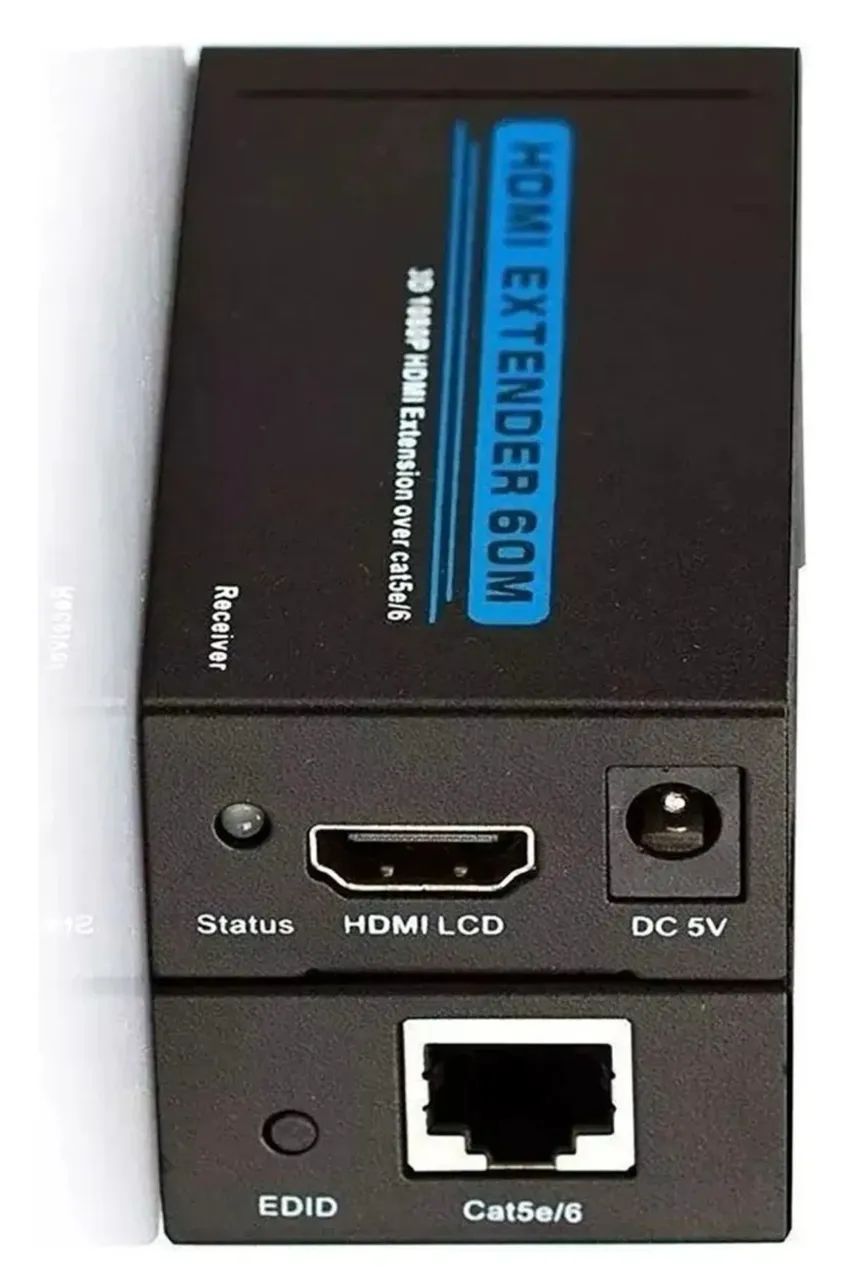 Extensor Hdmi 60m Conversor Via Cabo De Rede Cat 5/6 - Foto 3